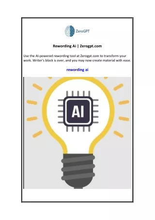 Rewording Ai  Zerogpt.com