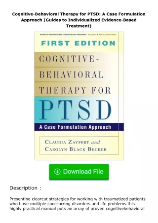 Pdf⚡(read✔online) Cognitive-Behavioral Therapy for PTSD: A Case Formulation Ap