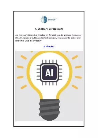 Ai Checker  Zerogpt.com