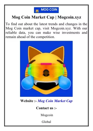 Mog Coin Market Cap Mogcoin.xyz