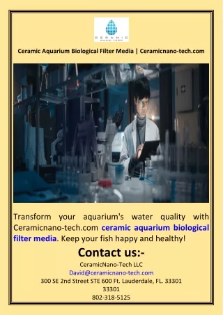 Ceramic Aquarium Biological Filter Media  Ceramicnano-tech.com