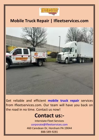 Mobile Truck Repair  Ifleetservices.com