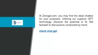 Check Chat Gpt  Zerogpt.com