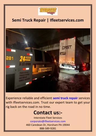 Semi Truck Repair  Ifleetservices.com