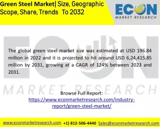 Green Steel Market