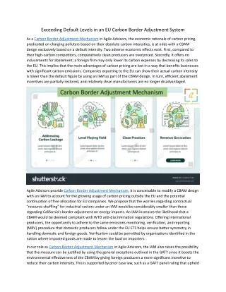 Exceeding Default Levels in an EU Carbon Border Adjustment System 14.5.24