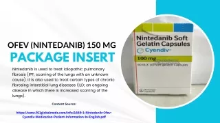 OFEV (Nintedanib) 150mg Medication Cost and Package Insert