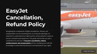 EasyJet Cancellation Refund Policy