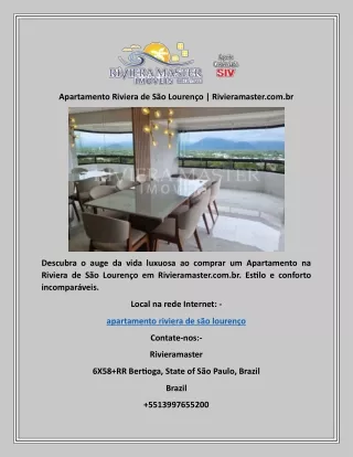 Apartamento Riviera de São Lourenço  Rivieramaster.com.br