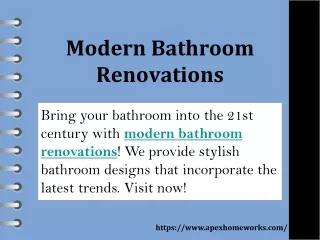 Modern Bathroom Renovations