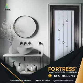 BERKUALITAS!!! WA 0821 7001 0763 (FORTRESS) Bahan Pintu Aluminium Hitam di Metro