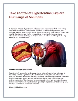 Take Control of Hypertension: Explore Our Range of Solutions