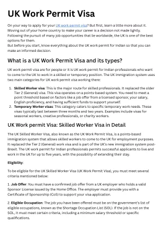 UK Work Permit Visa