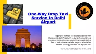 One-Way Drop Taxi Service to Delhi Airport