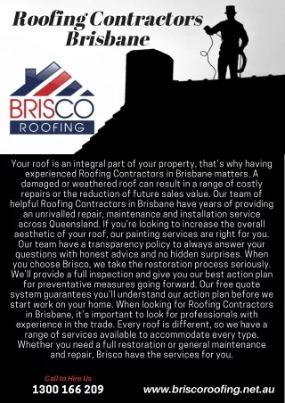 Roofing Contractors Brisbane--Brisco Roofing