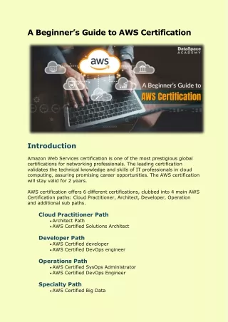 A Beginner’s Guide to AWS Certification