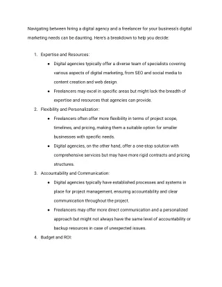 Decoding the Dilemma: Digital Agency vs Freelancer - Digital Marketing Solutions