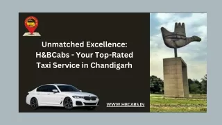 Your Top-Rated Taxi Service in Chandigarh - H&BCabs