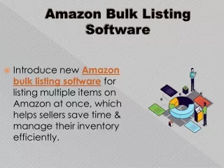 Amazon Bulk Listing Software