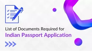 List of Documents Required for Indian Passport Application