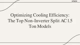 Optimizing Cooling Efficiency The Top Non-Inverter Split AC 1.5 Ton Models