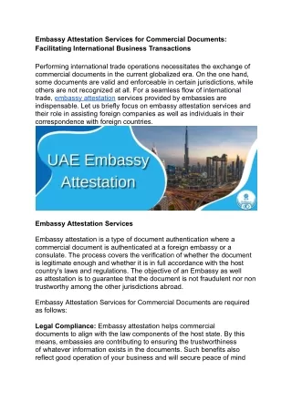 Embassy Attestation Services for Commercial Documents- Facilitating International Business Transactions.docx