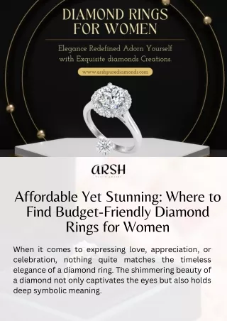 Affordable Yet Stunning Where to Find Budget-Friendly Diamond Rings for Women