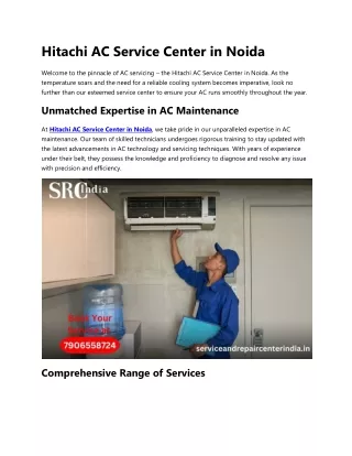 Hitachi AC Service Center in Noida