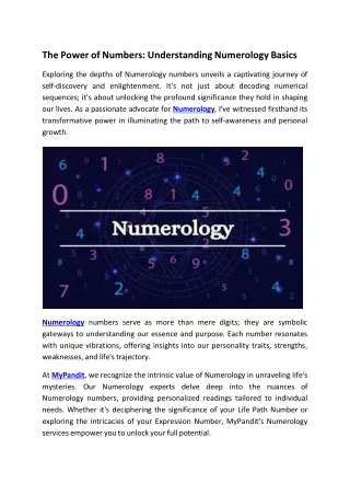 The Power of Numbers_ Understanding Numerology Basics