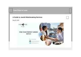 A Guide to Jewish Matchmaking Services