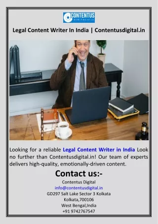 Legal Content Writer In India  Contentusdigital.in