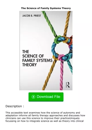 download⚡️ free (✔️pdf✔️) The Science of Family Systems Theory