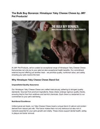 The Bulk Buy Bonanza_ Himalayan Yaky Cheese Chews by JMY Pet Products!