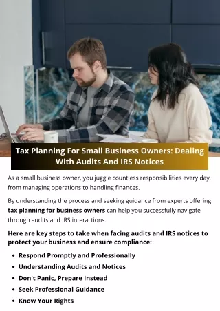 Tax Planning For Small Business Owners: Dealing With Audits And IRS Notices