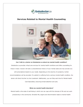 Immediate Access to Mental Health Care