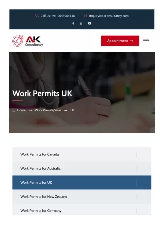 Grab The Opportunity UK Work Permit visa For indian