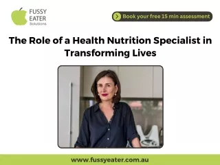 The Role of a Health Nutrition Specialist in Transforming Lives