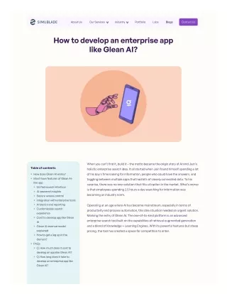 How to Develop an Enterprise App like Glean AI