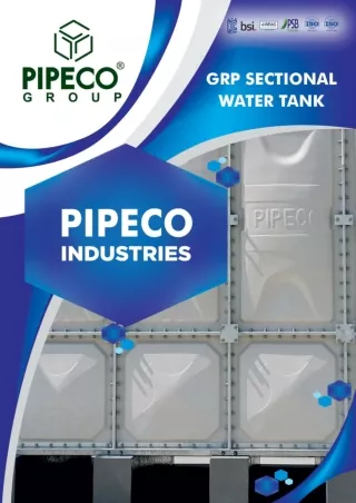 GRP Sectional Tanks Brochure - Pipeco Group