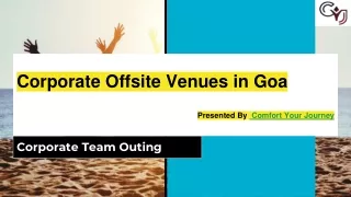 Explore The Corporate Offsite in Goa For Team Outing