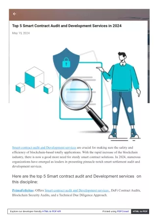 Choosing the right Smart contract audit and Development services  for your Business