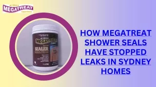 How Megatreat Shower Seals Have Stopped Leaks in Sydney Homes