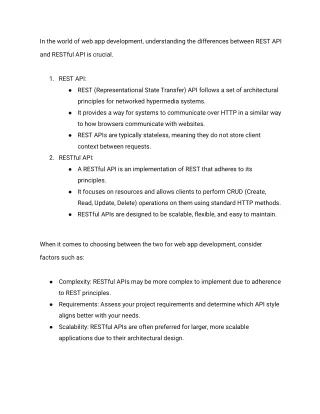Exploring REST API vs RESTful API: Determining the Ideal Choice for Web App Deve