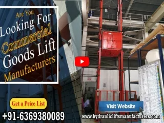 Industrial hydraulic Elevator manufacturers in Trichy