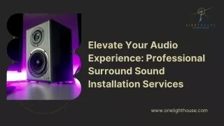 Elevate Your Audio Experience: Professional Surround Sound Installation Services