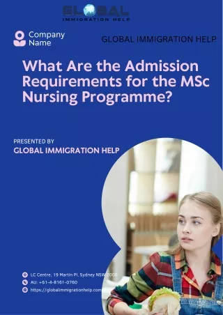 What Are the Admission Requirements for the MSc Nursing Programme