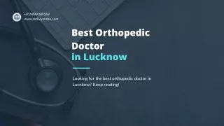 Best Orthopedic Doctor In Lucknow