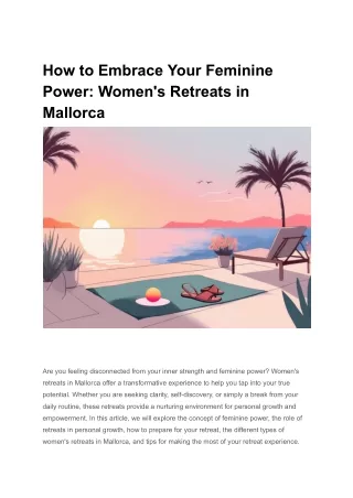 Embrace Your Feminine Power_ Women's Retreats in Mallorca