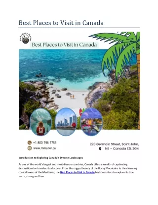 Best Places to Visit in Canada