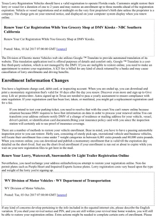 Automobile Enrollment Revivals